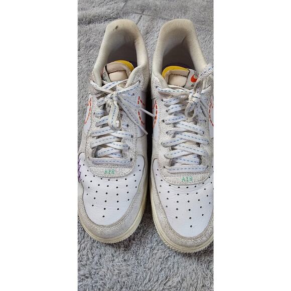 Nike Air Force 1 DX2348-100 Size MEns 10.5 Womens 12 EU 42.5 Sneakers GUC '07 SE - Picture 2 of 11